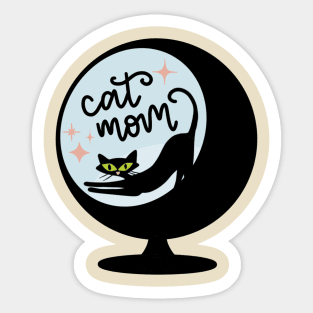 Retro cat mom Sticker